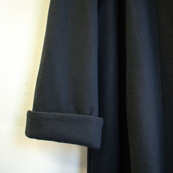 Black Wool Dress Coat with Hood Size 12 - Picture 5 of 9